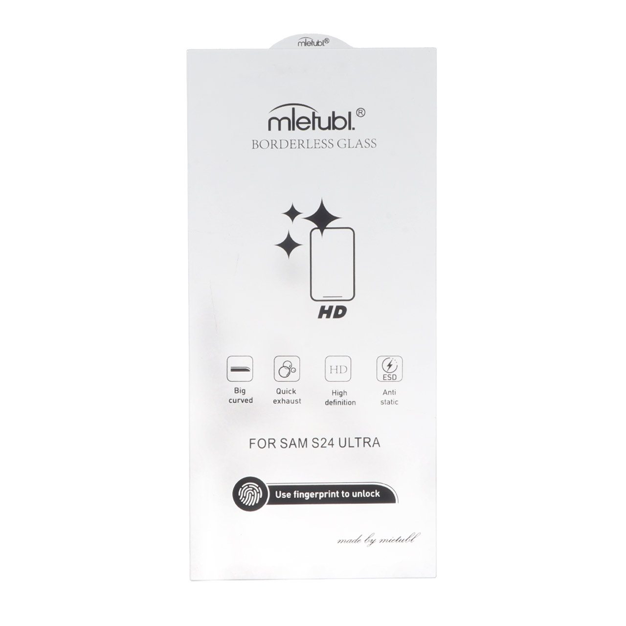 محافظ صفحه نمایش شیشه ای Mietubl ESD Anti Static بدون حاشیه Samsung Galaxy S24 Ultra