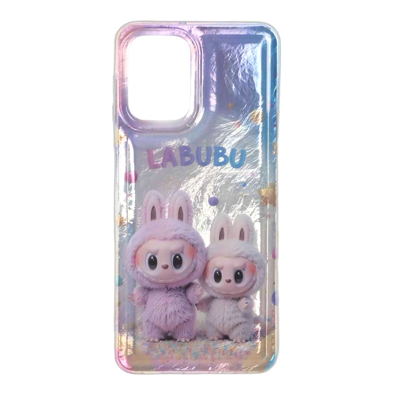 قاب طرح Labubu اطلسی دور ژله ای مناسب برای سامسونگ گلکسی A22 4G و M32 4G و F22