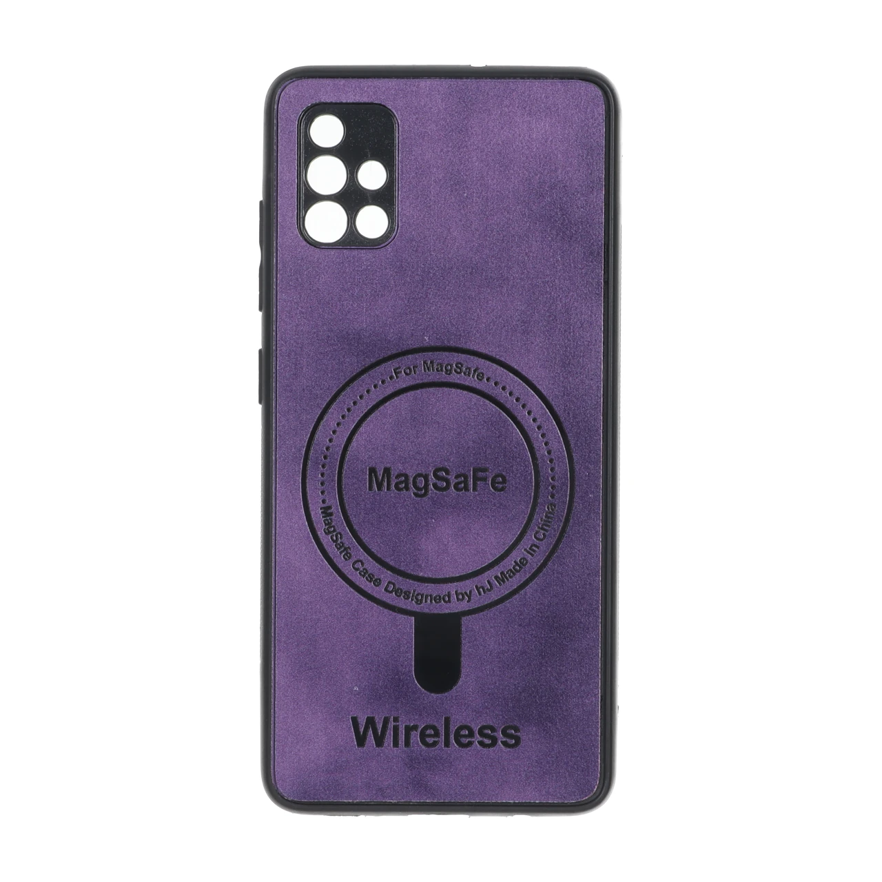 قاب طرح Wireless مگ سیف محافظ لنز برجسته بنفش مناسب برای سامسونگ گلکسی A51 و M40s