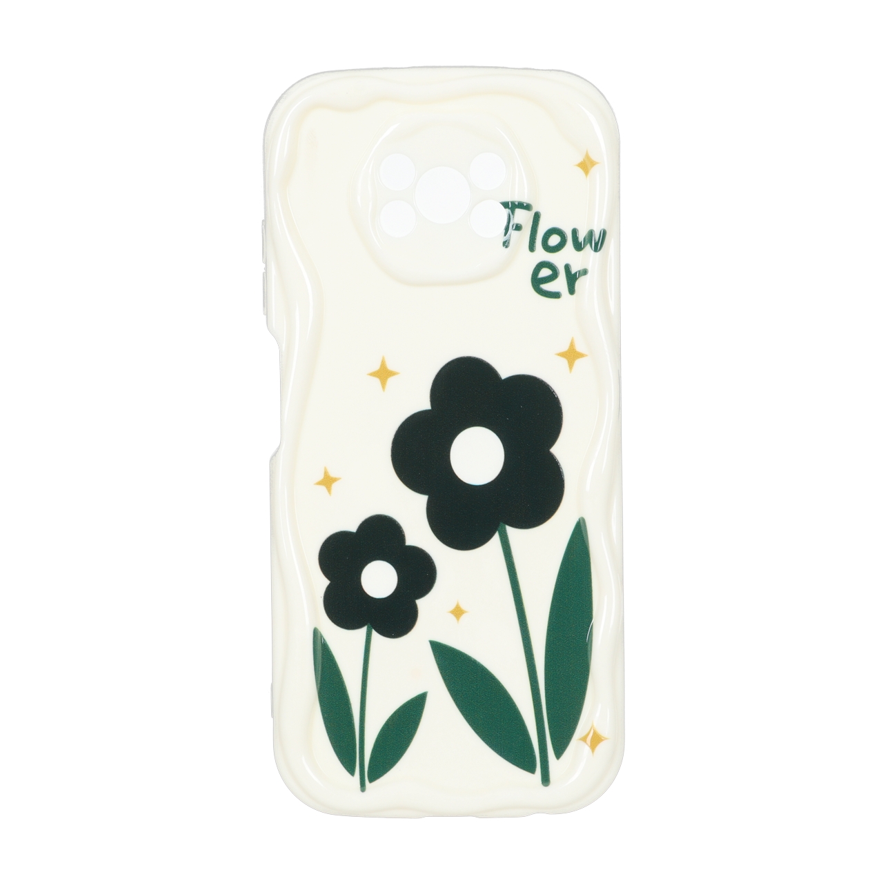 قاب طرح گل های فانتزی کنگره ای ژله ای محافظ لنزدار مناسب برای شیائومی پوکو ایکس 3 / پوکو ایکس 3 پرو / پوکو ایکس 3 ان اف سی