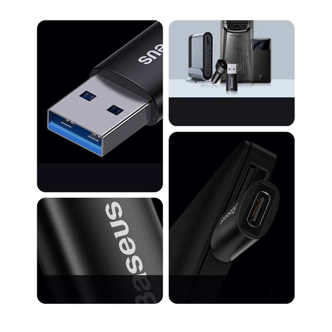تبدیل Baseus OTG USB3.1 To Type-C مدل Ingenuity PB3343Z-1-P0A1 - مشکی