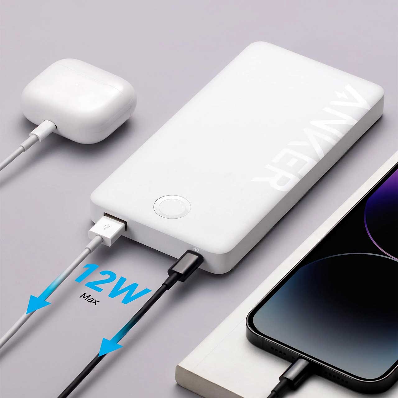 پاوربانک 12 وات 10000 میلی آمپر Anker مدل PowerCore PIQ A1334H21 