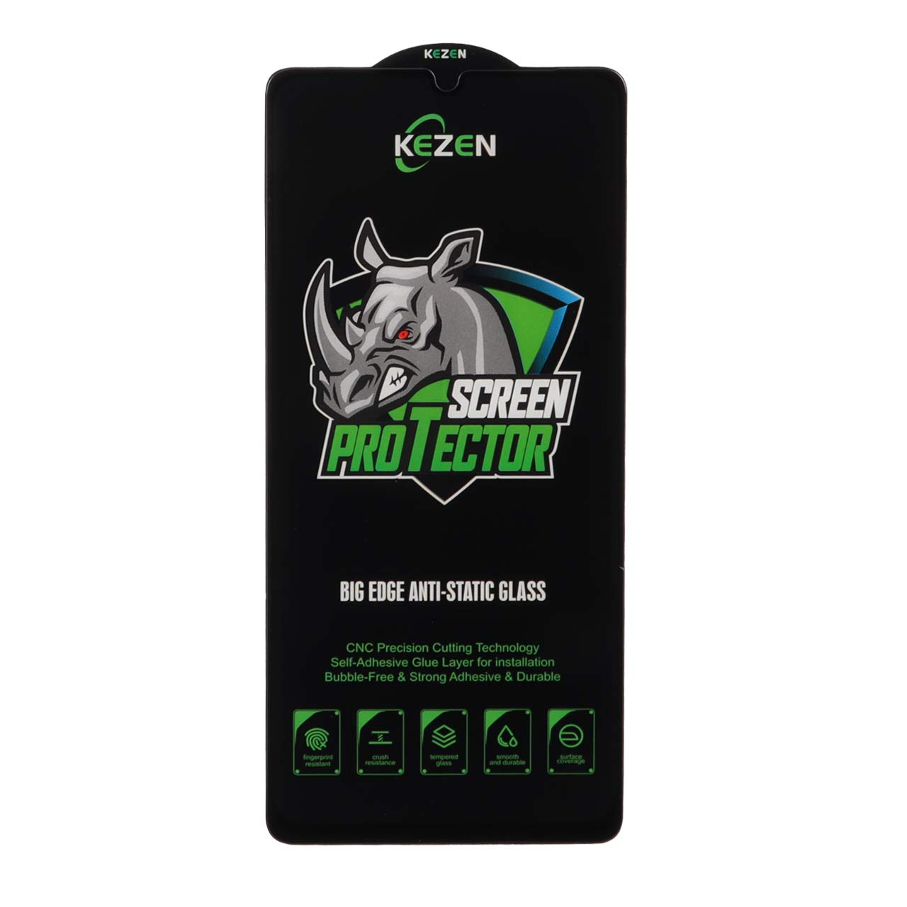 محافظ صفحه نمایش شیشه‌ای فول کاور Kezen مدل Anti Static Big Edge مناسب برای سامسونگ گلکسی A07 و A06