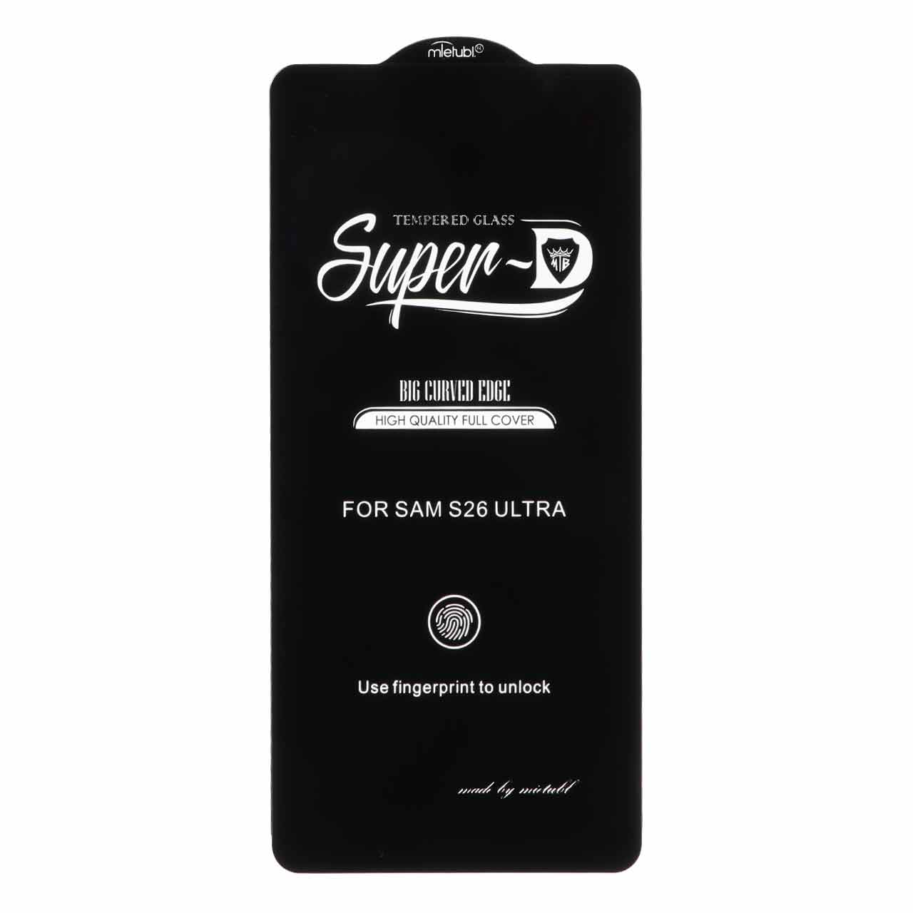 محافظ صفحه نمایش شیشه ای Full Cover Super D Mietubl مدل ORG - Samsung Galaxy S26 Ultra