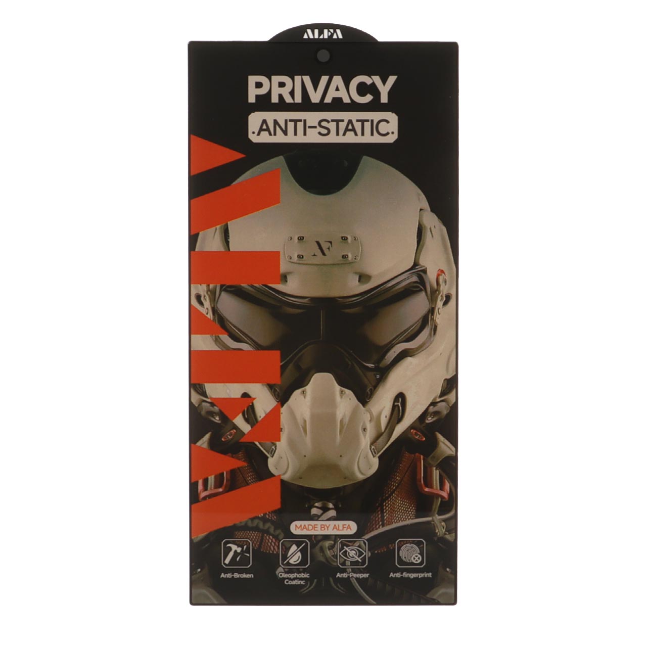 محافظ صفحه نمایش شیشه‌ای Full Cover Privacy Anti Static آلفا مناسب برای سامسونگ گلکسی S24 Ultra