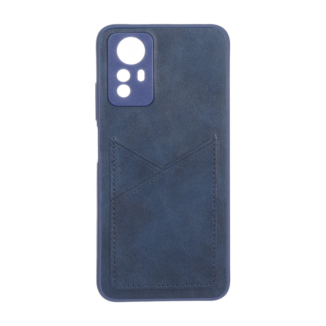 قاب طرح چرم جاکارتی محافظ لنزدار Xiaomi Redmi Note 12S - سرمه ای