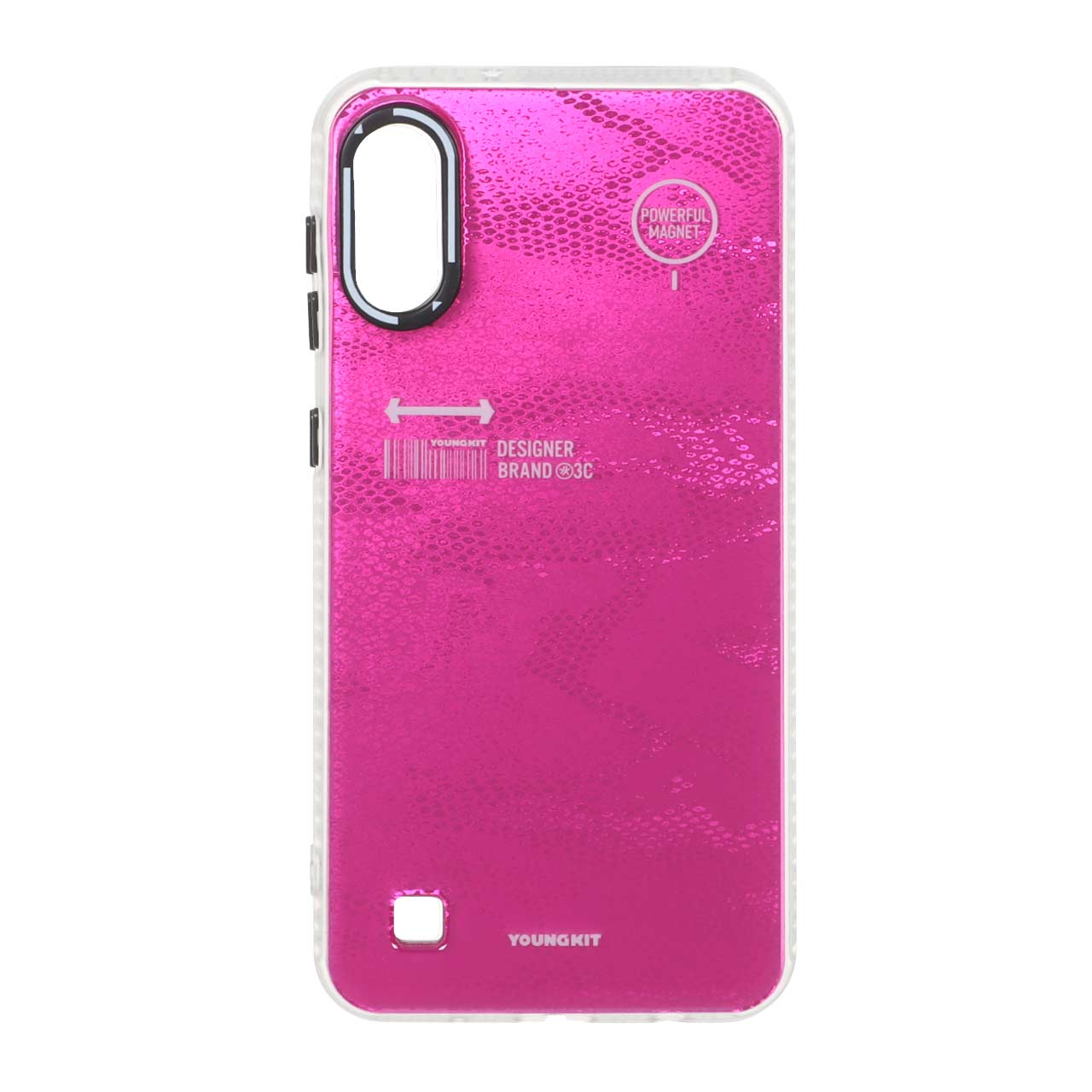 قاب Youngkit طرح بارکد پوست ماری دور مات صورتی فانتزی مناسب برای سامسونگ گلکسی A10 و M10