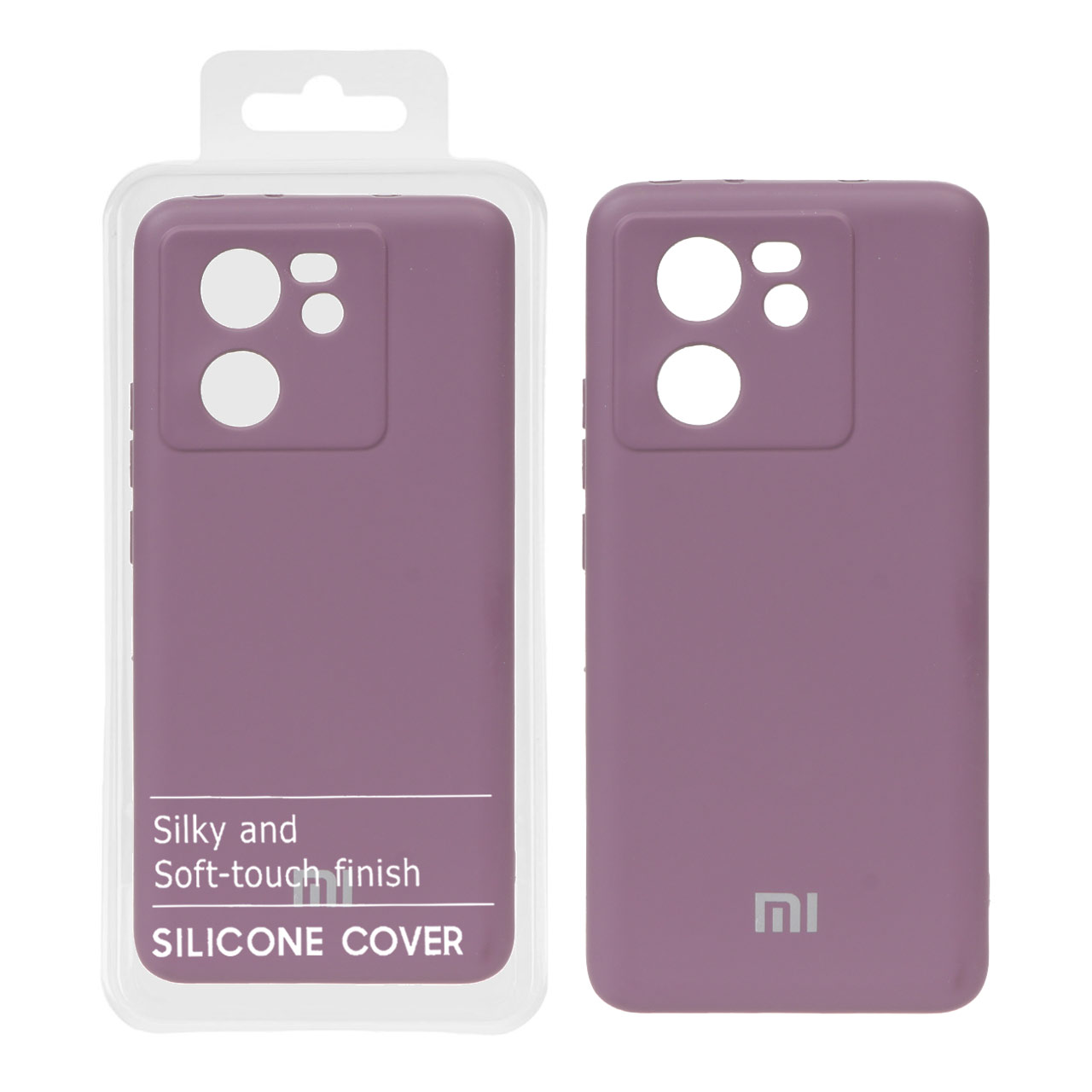 قاب نیو سیلیکون محافظ لنزدار RFF مدل Xiaomi Mi 13t / 13t Pro - بادمجانی (پک دار)