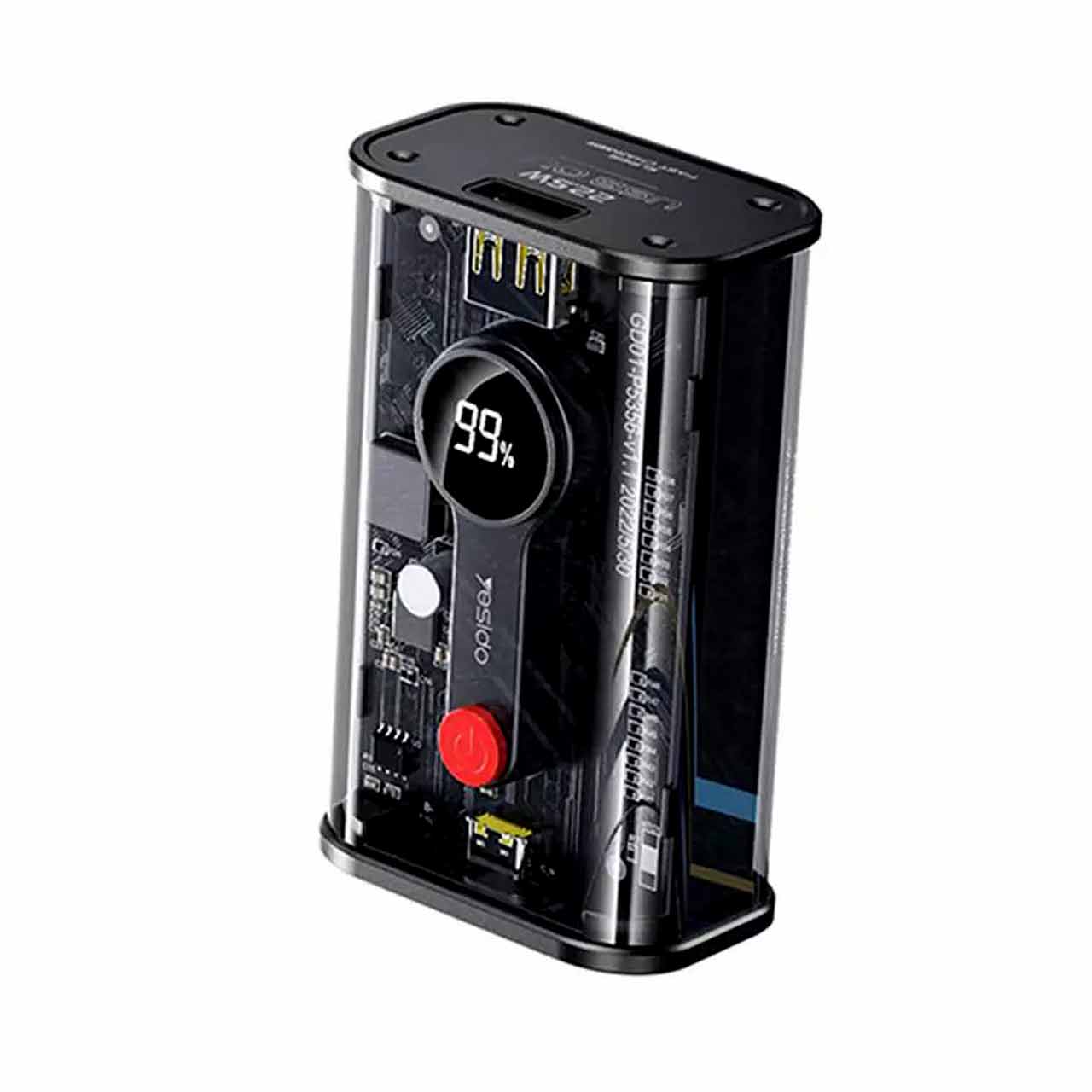 پاوربانک فست شارژ PD یسیدو مدل YP35 با ظرفیت 10000 میلی آمپر و توان 20W - مشکی