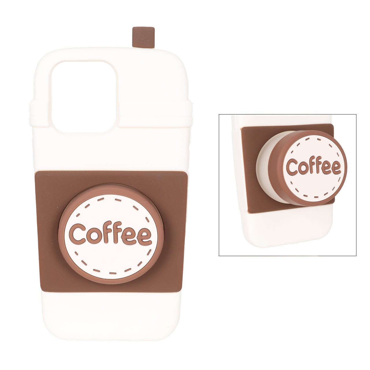 قاب طرح Coffee استند شو کرم مناسب برای آیفون ۱۵ پرو مکس، آیفون ۱۴ پرو مکس و آیفون ۱۳ پرو مکس