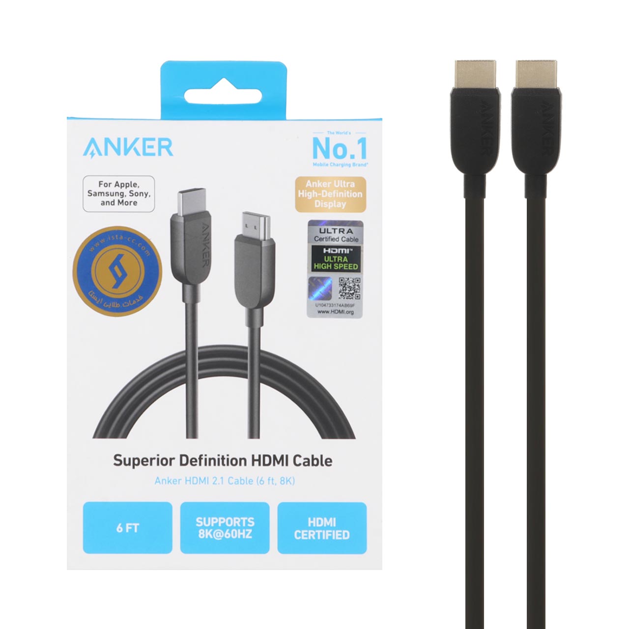 کابل 1.8 متری Anker Hdmi مدل A8742H11 - مشکی