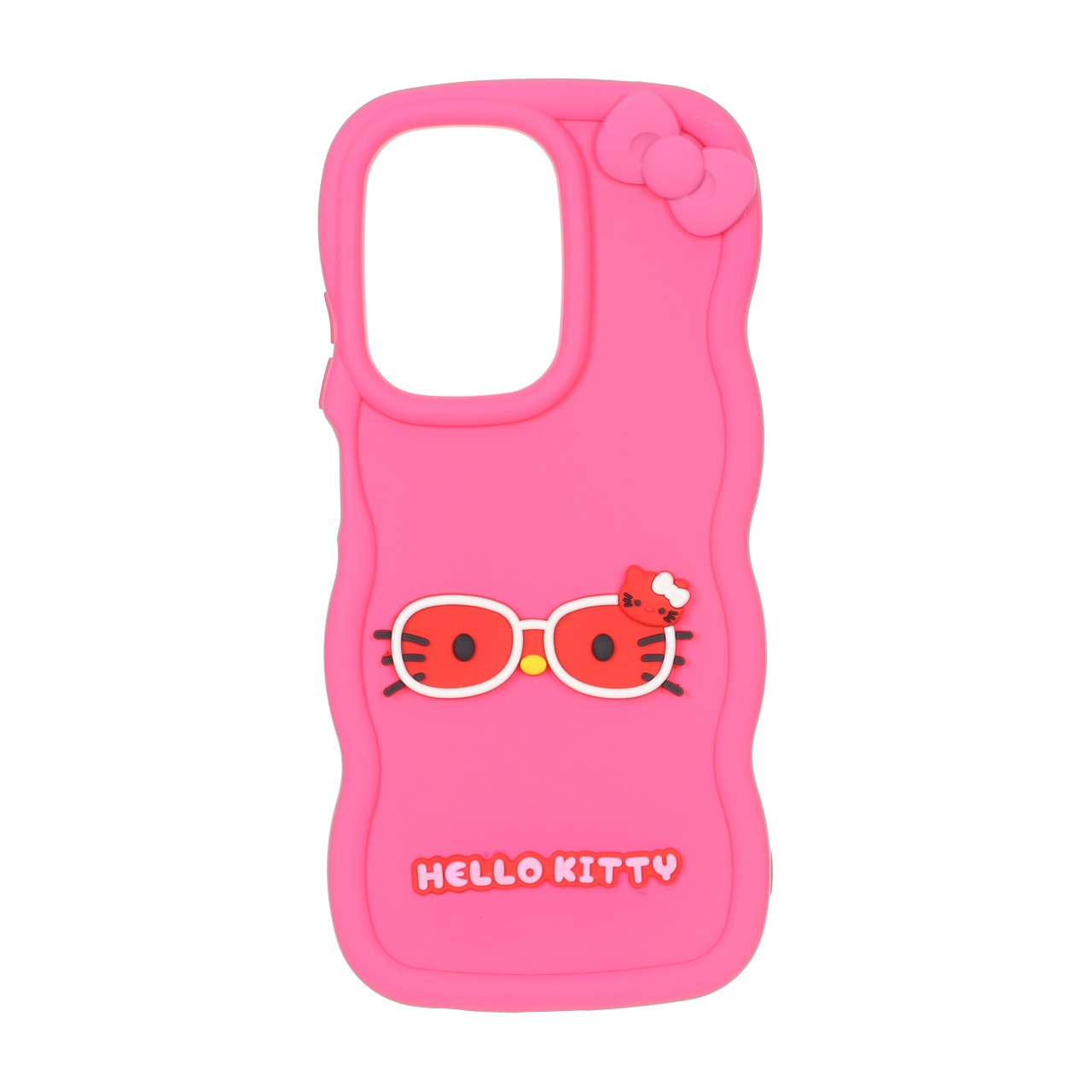 قاب طرح Hello Kitty عینکی سیلیکونی کنگره ای صورتی فانتزی مناسب برای شیائومی ردمی A5 و پوکو C71