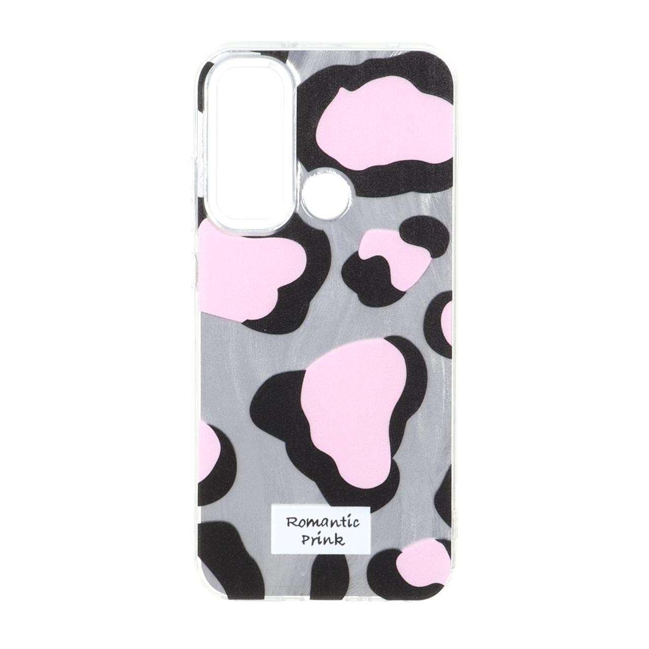 قاب طرح گاو (Cow Print) صورتی و مشکی اطلسی دور ژله ای مناسب برای شیائومی ردمی نوت ۸