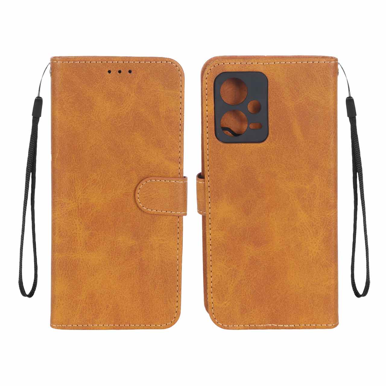 کیف موبایل مگنتی Xiaomi Redmi Note 12-5G /Xiaomi Poco X5- - عسلی