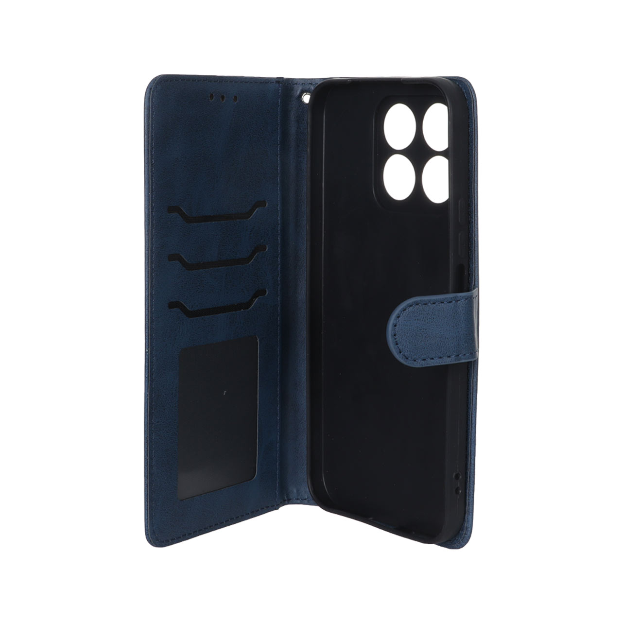 کیف موبایل چرمی مگنتی MNC مدل کیف پول مناسب برای Honor X8b سرمه‌ای