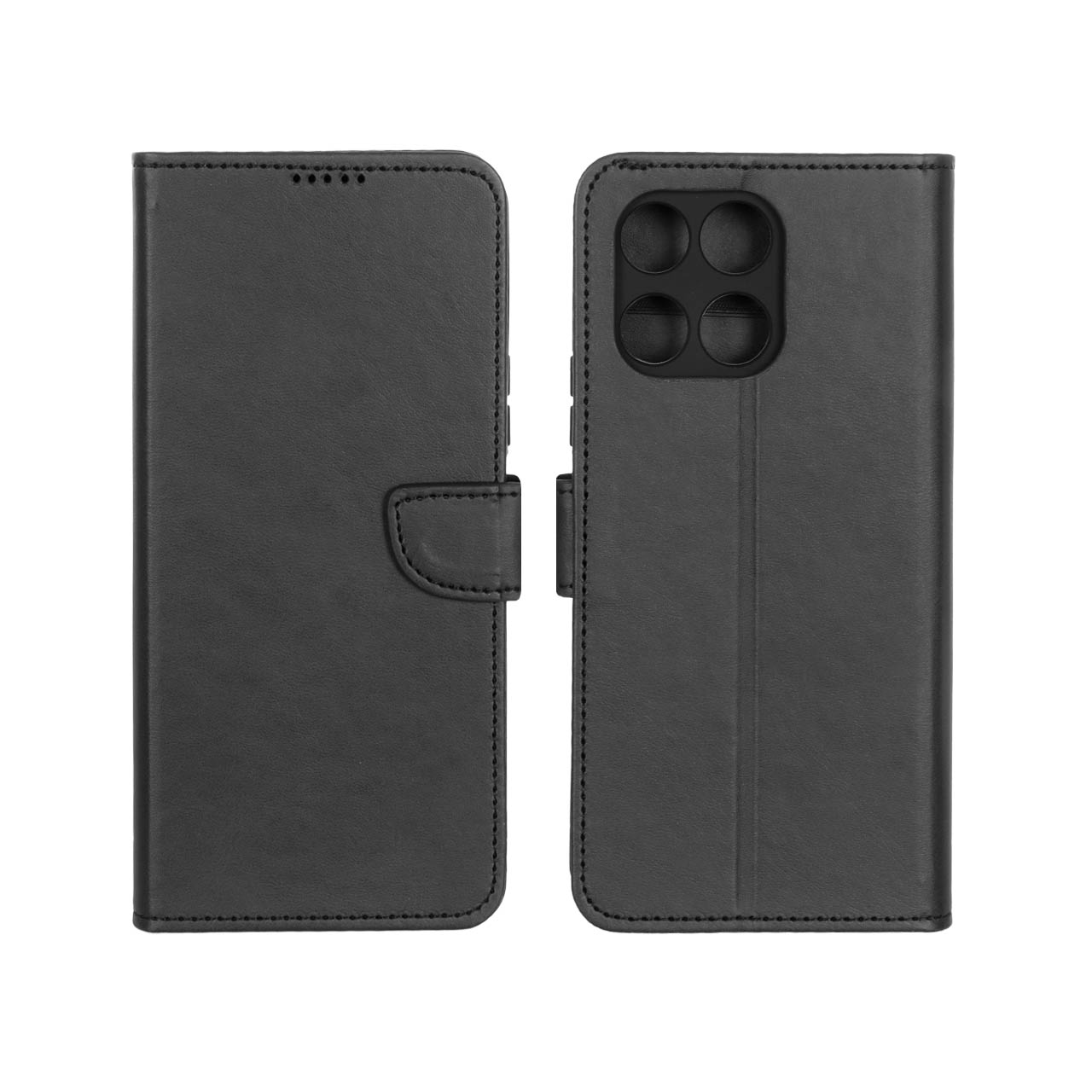 کیف چرمی مگنتی محافظ لنز مناسب برای Honor X5b و Honor X5b Plus - رنگ مشکی