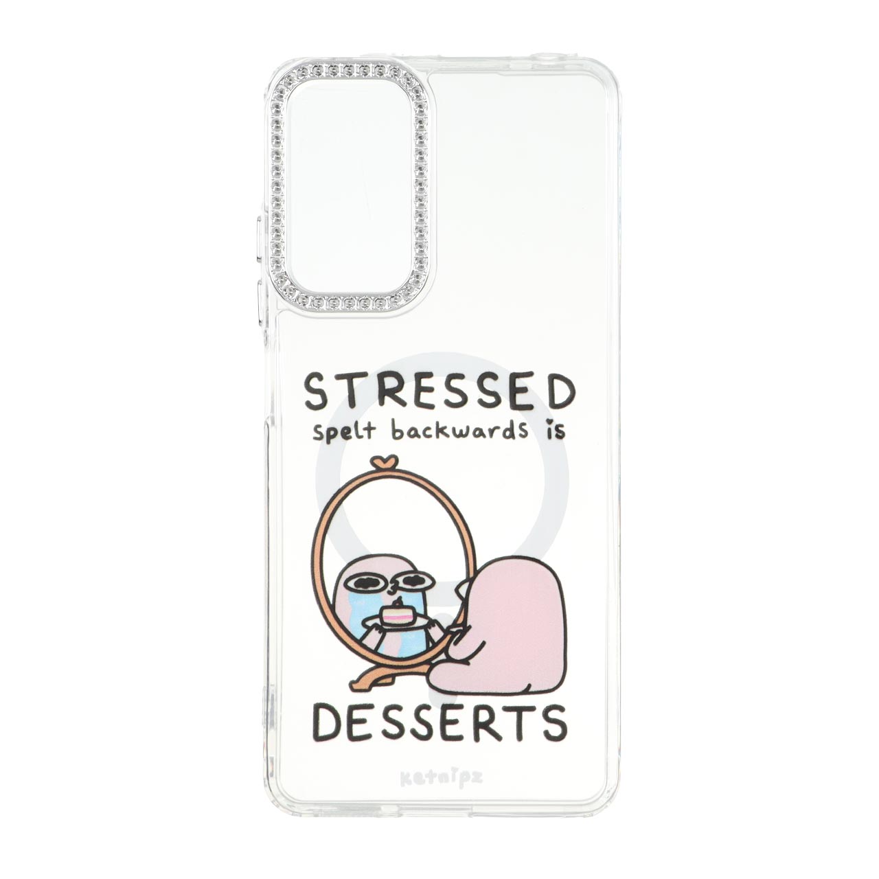 قاب ژله ای شفاف طرح STRESSED دسر دور نگین مناسب برای شیائومی ردمی نوت ۱۲ پرو ۴ جی و ردمی نوت ۱۱ پرو