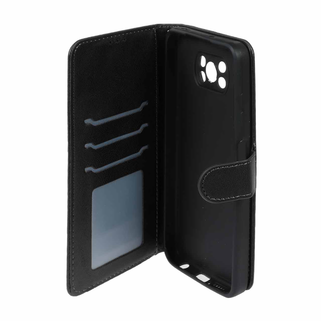 کیف موبایل مگنتی چرمی مشکی مناسب برای شیائومی پوکو X3 / X3 پرو / X3 NFC