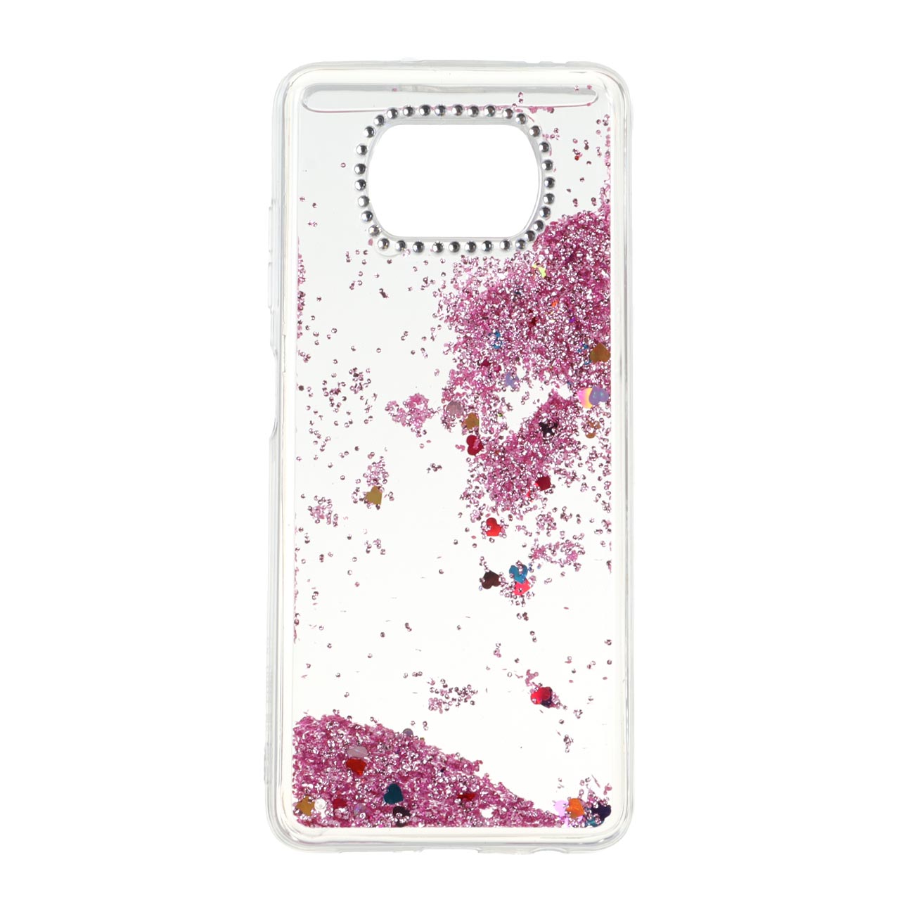 قاب طرح آکواریومی اکلیلی دور ژله ای نگین دار مناسب برای شیائومی پوکو ایکس 3، پوکو ایکس 3 پرو و پوکو ایکس 3 NFC