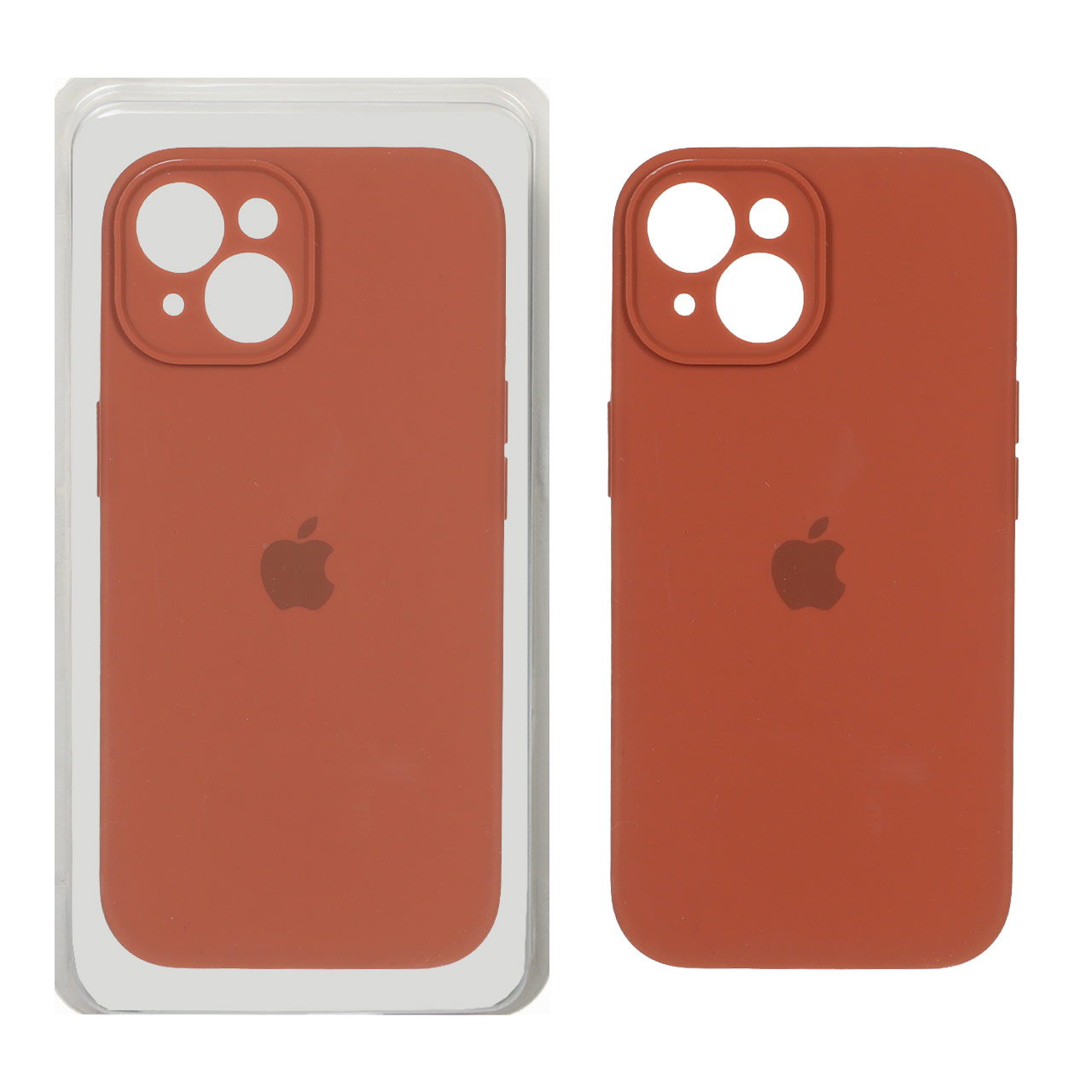 قاب سیلیکونی پاک کنی محافظ لنزدار اورجینال Apple iPhone 15 - صحرایی