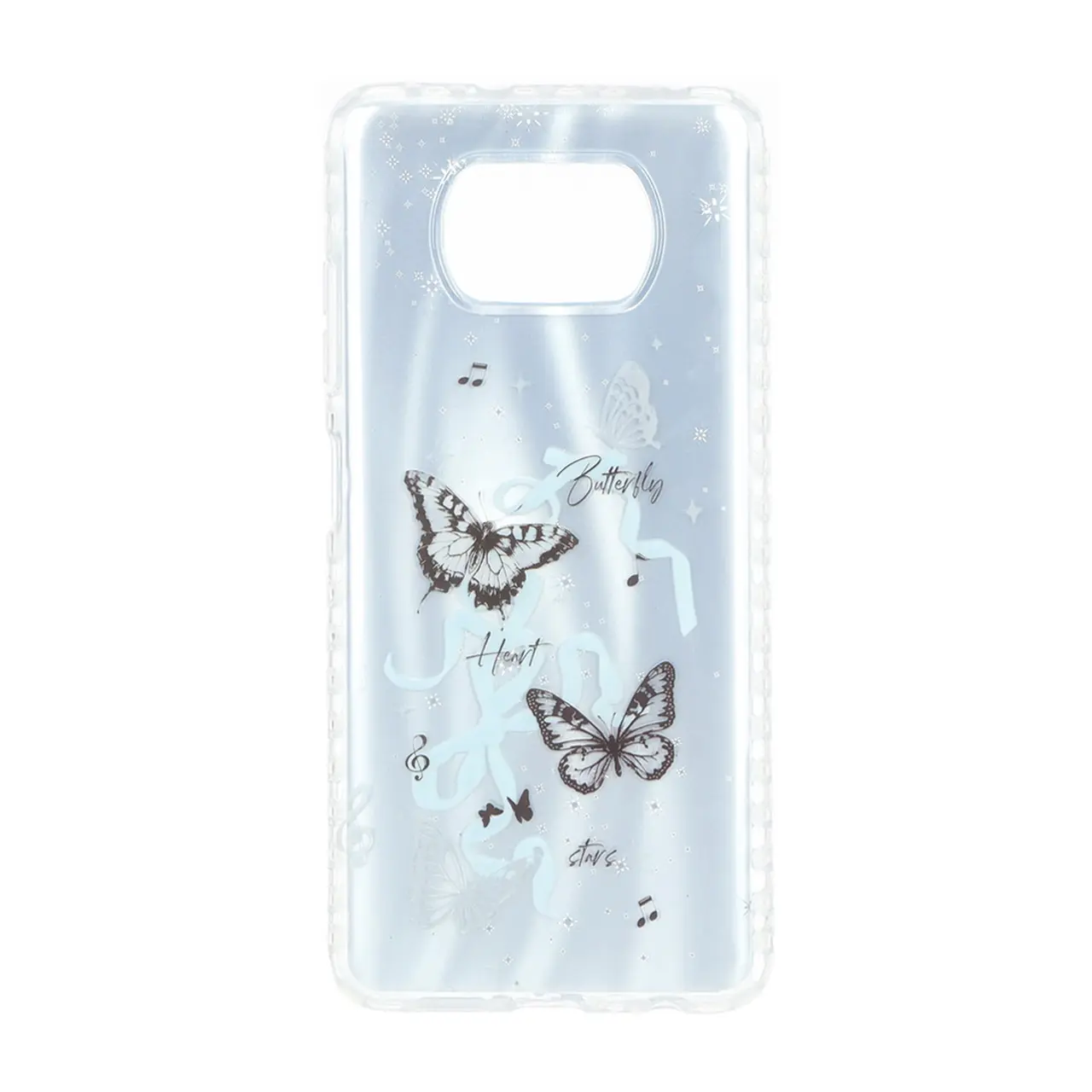 قاب مات ستاره ای دور ژله ای شفاف Xiaomi Poco X3 / Poco X3 Pro / Poco X3 NFC - طرح 345