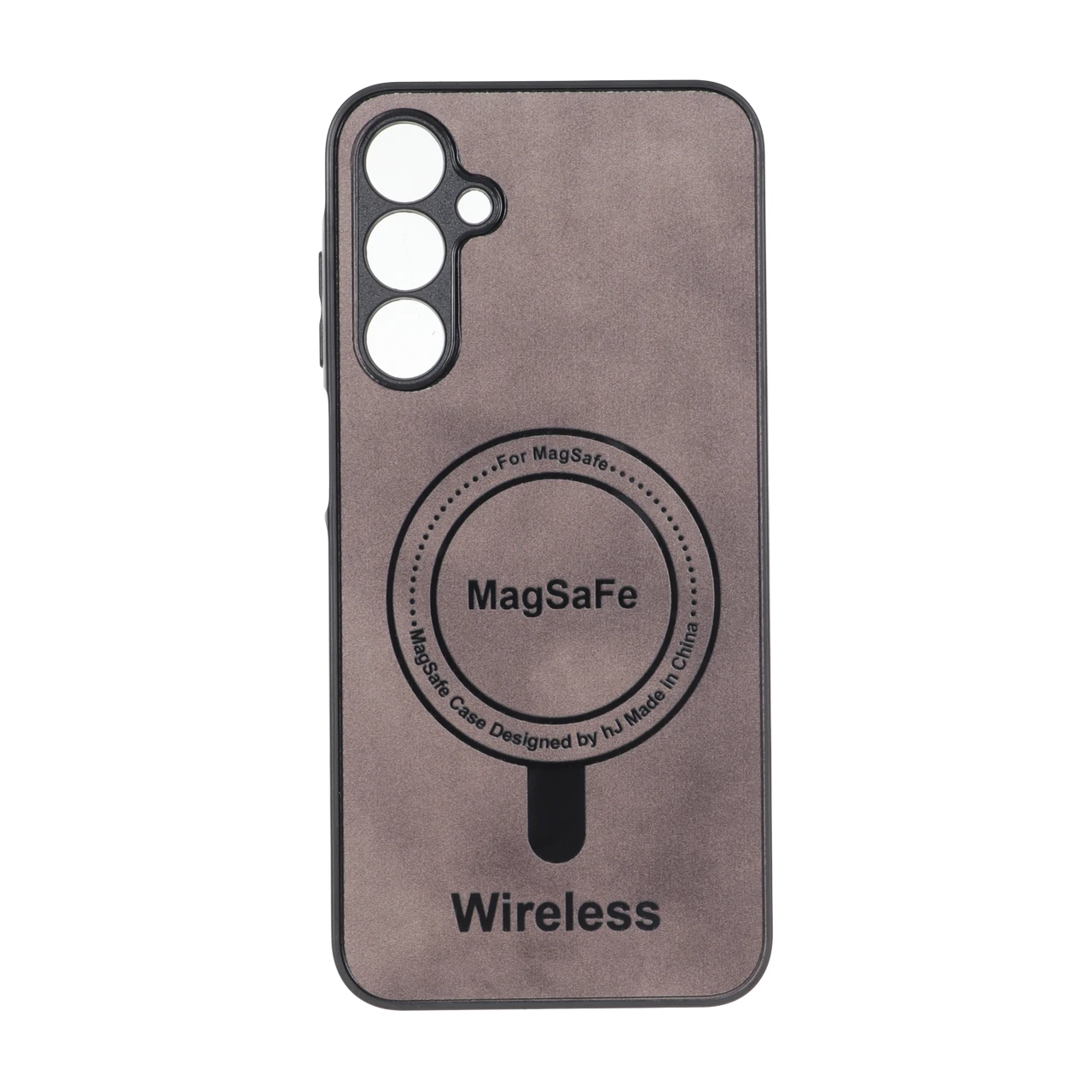 قاب Wireless طرح مگ سیف محافظ لنز برجسته قهوه ای مناسب برای سامسونگ گلکسی آ ۲۵ فایو جی