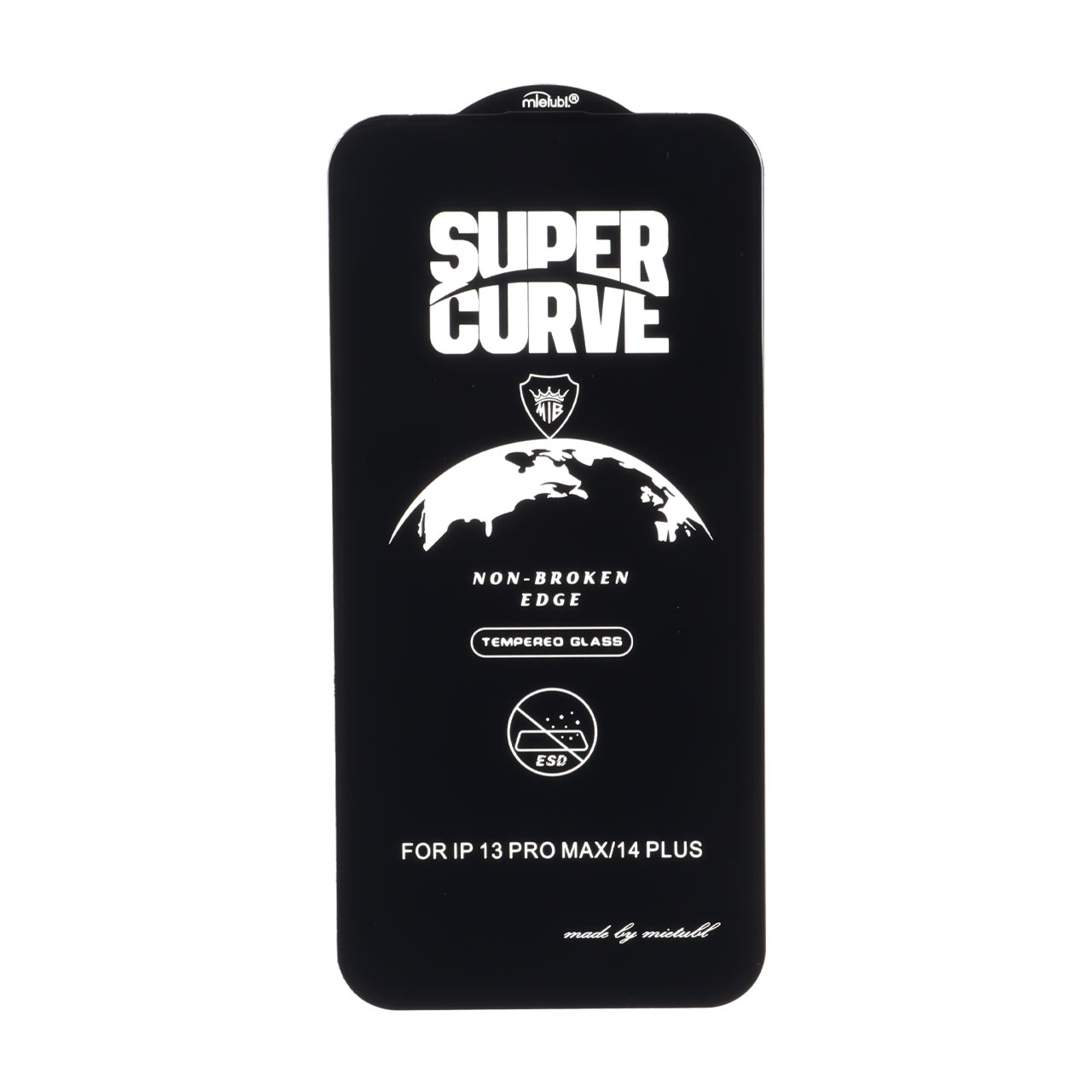 محافظ صفحه نمایش شیشه ای فول کاور Mietubl مدل NTC Super Curve ESD مناسب برای آیفون 13 پرو مکس و آیفون 14 پلاس