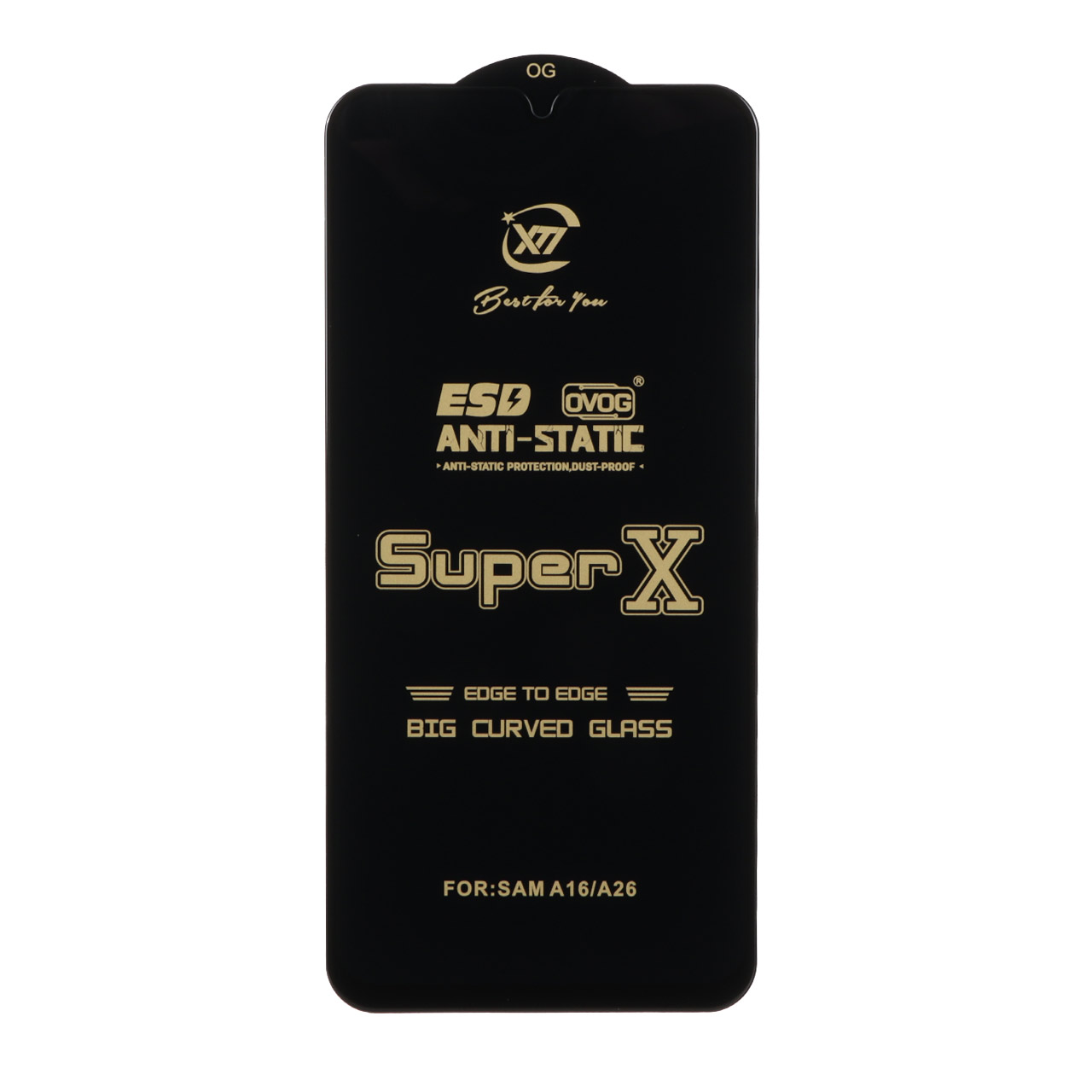 محافظ صفحه نمایش آنتی استاتیک Super X فول کاور خمیده مناسب برای سامسونگ گلکسی A17 / A16 / A26