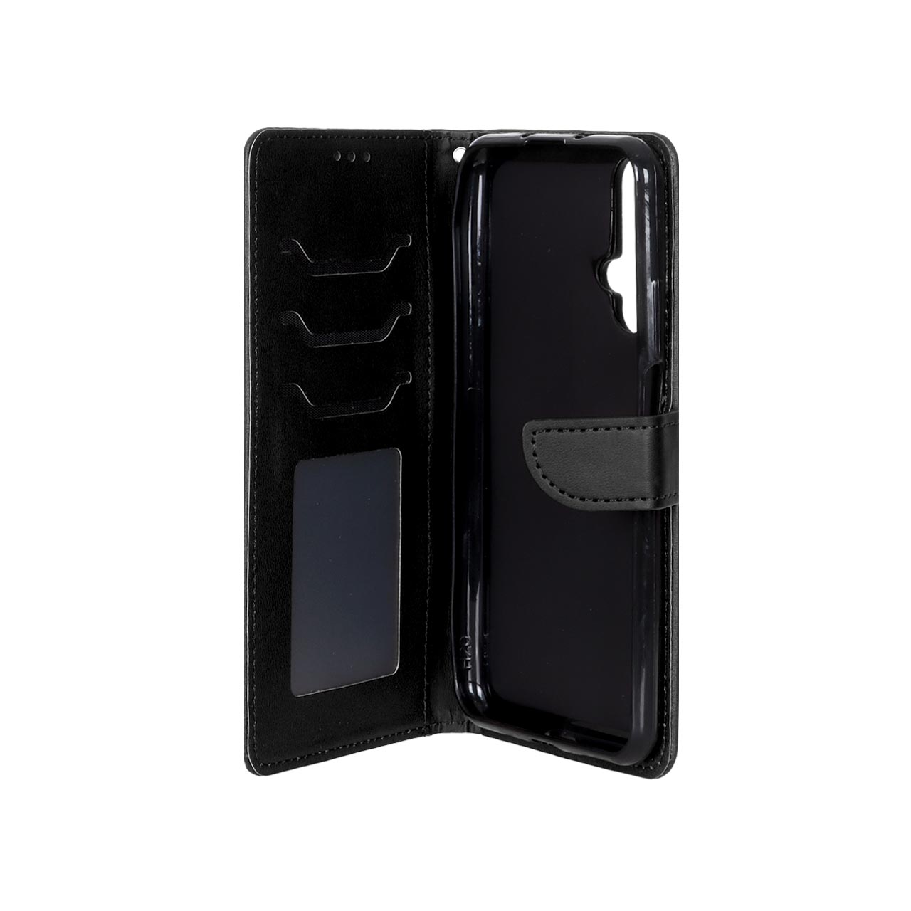 کیف چرمی مگنتی محافظ لنزدار مناسب برای هوآوی Nova 5T و آنر 20 مشکی