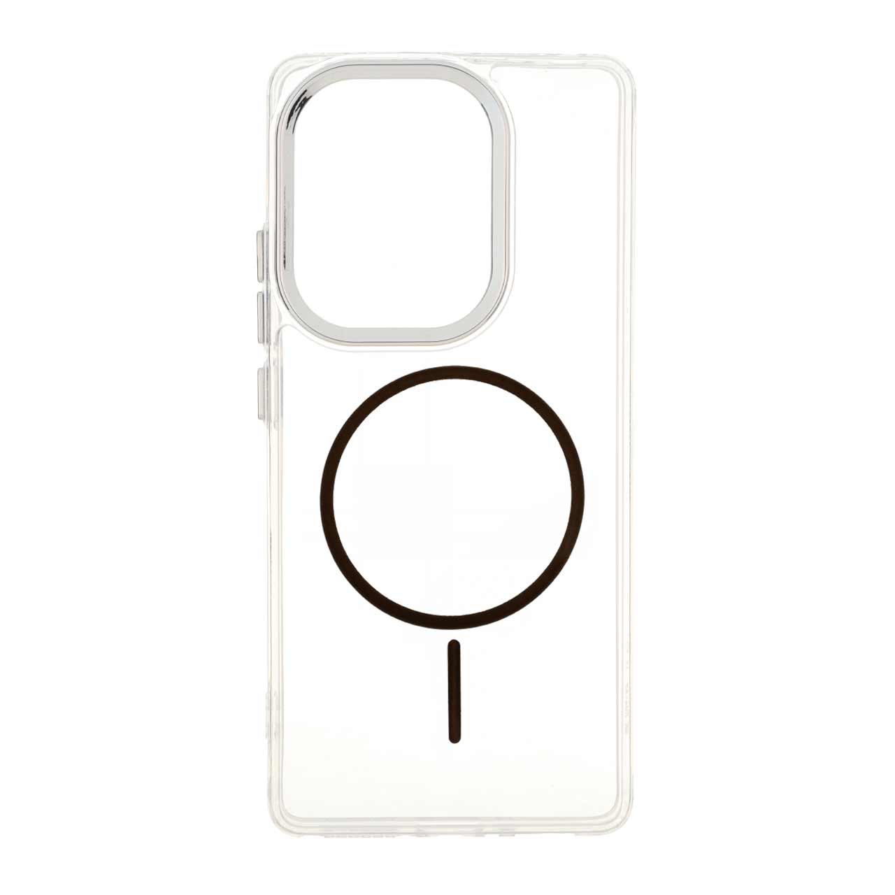 قاب ژله ای شفاف لنز کروم طرح مگ سیف مناسب برای شیائومی ردمی نوت 14 اس، نوت 13 پرو 4G و پوکو M6 پرو 4G