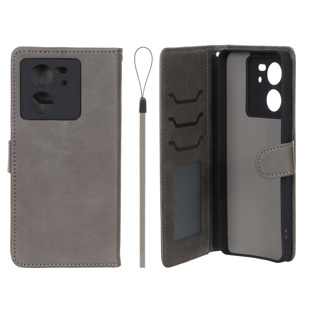 کیف کلاسوری مگنتی داخل خز MNC Plus مناسب برای شیائومی Mi 13T و Mi 13T Pro