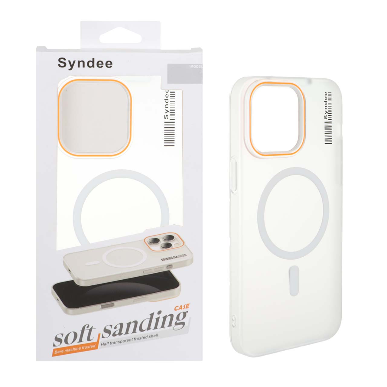 قاب اورجینال Syndee پشت مات MagSafe سفید مناسب برای آیفون ۱۴ پرو مکس