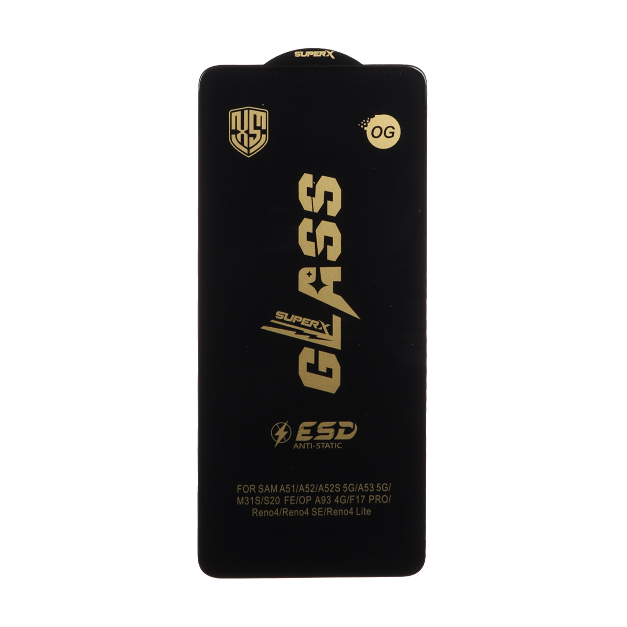 محافظ صفحه نمایش شیشه ای درجه یک Full Cover Super X OG - ESD OVOG مدل Samsung Galaxy A51 / A52 / A53 / M31s / S20 fe