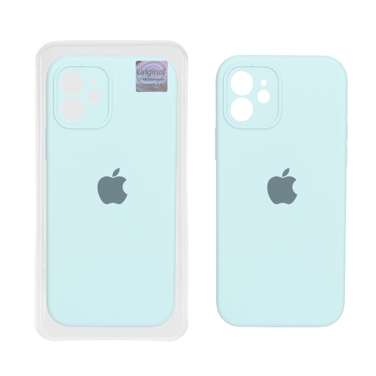 قاب سیلیکونی پاک کنی اورجینال Master Quality مدل Apple iPhone 12 - آبی کبریتی (پک دار)