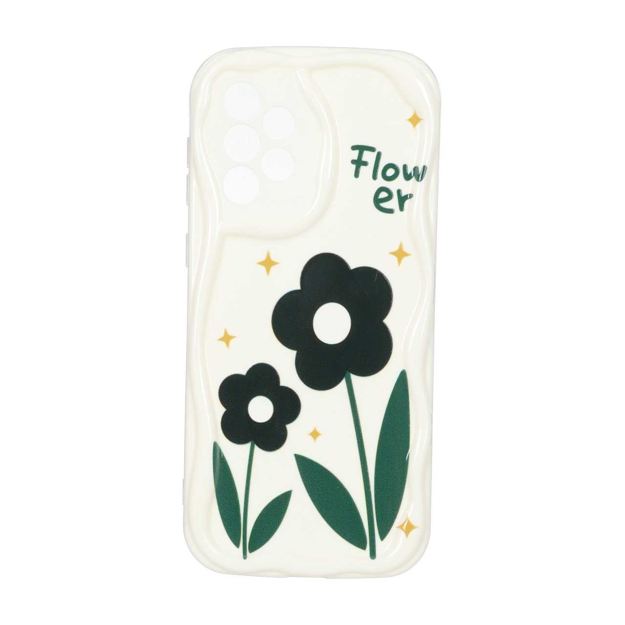 قاب کنگره ای ژله ای طرح گل Flower مناسب برای سامسونگ گلکسی A73