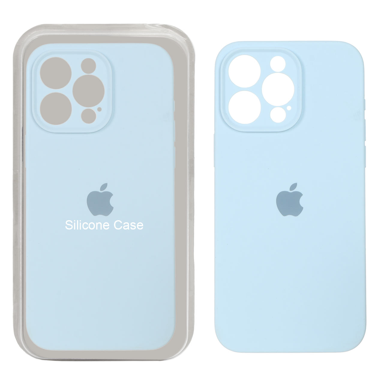 قاب سیلیکونی پاک کنی اورجینال ++A مدل Apple iPhone 15 Pro - آبی آسمانی (پک دار)