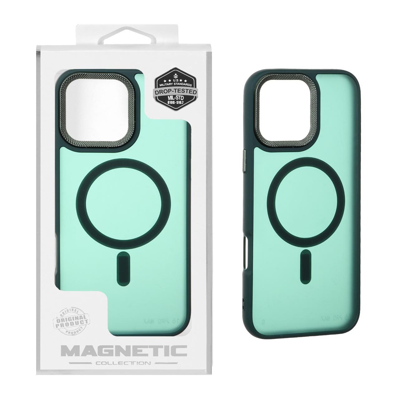 قاب Magnetic مات Magsafe لنز کربن Apple iPhone 16 Pro Max - سبز