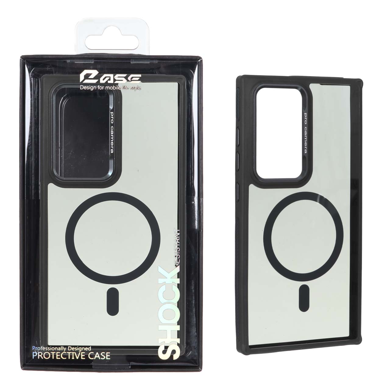 قاب طرح Pro Camera لنز آلومینیومی MagSafe دور هاشور مناسب برای سامسونگ S24 Ultra
