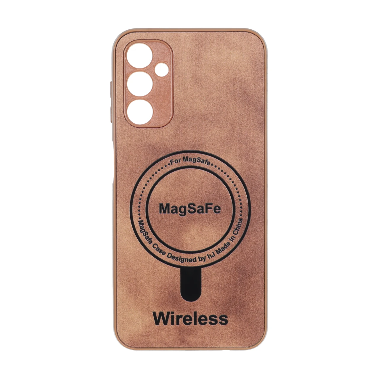 قاب Wireless طرح مگ سیف محافظ لنز برجسته عسلی مناسب برای سامسونگ گلکسی A14