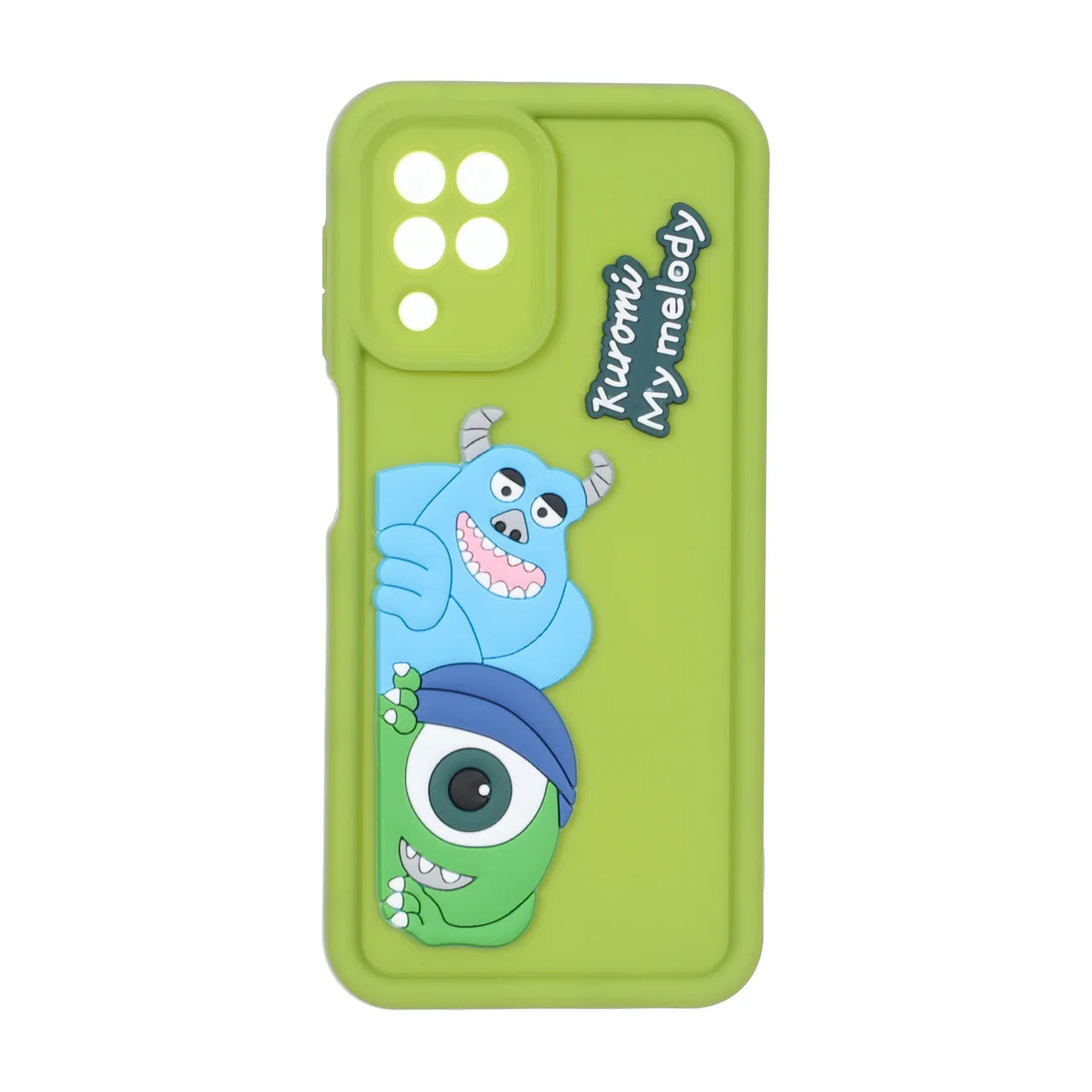قاب عروسکی طرح مایک و سالی برجسته محافظ لنزدار مناسب برای سامسونگ گلکسی A22 4G و M32 4G و F22