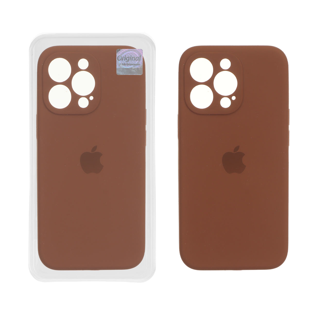 قاب سیلیکونی پاک کنی اورجینال Master Quality مدل Apple iPhone 13 Pro - قهوه ای (پک دار)