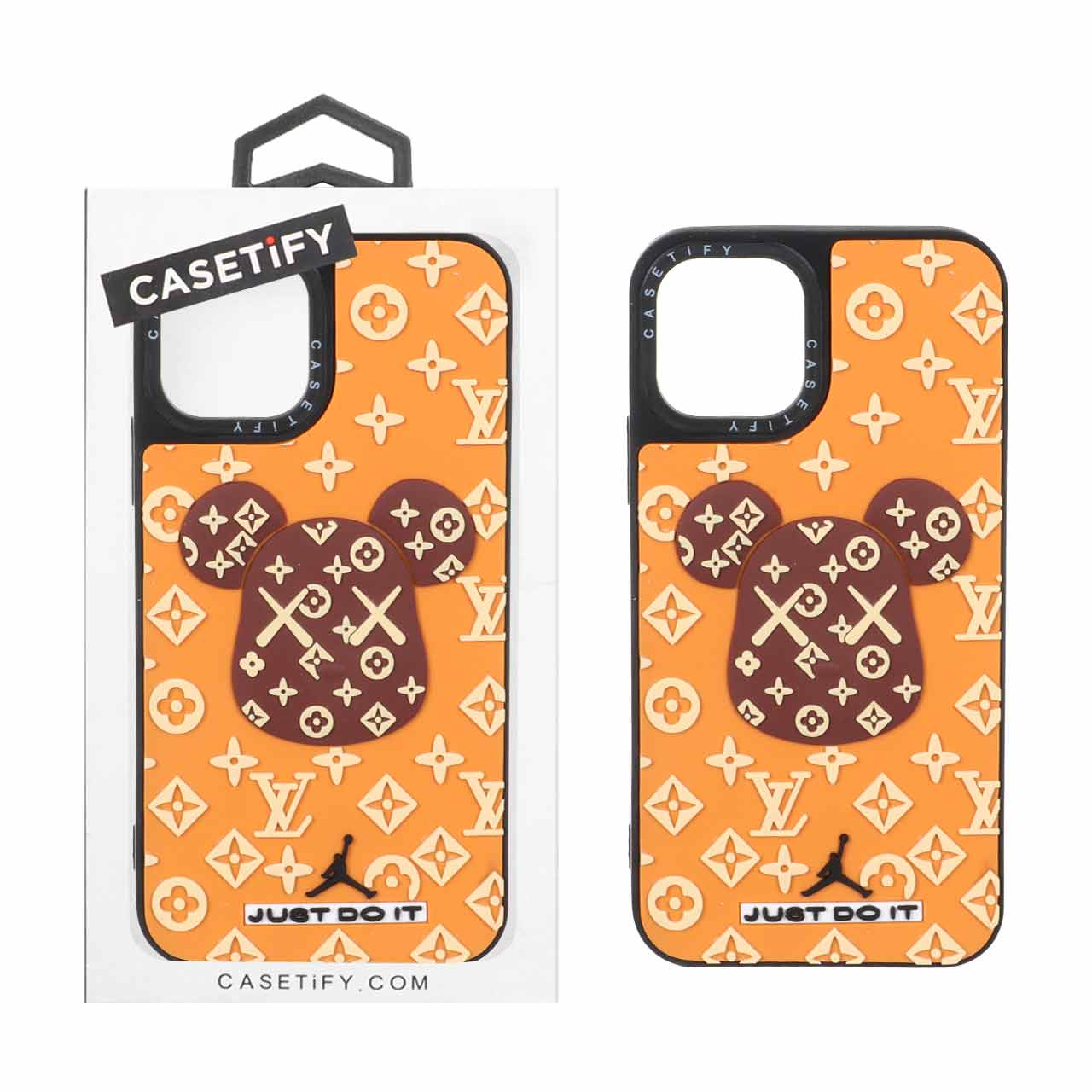قاب Casetify طرح LV و KAWS میکی موس برجسته فانتزی مناسب برای آیفون ۱۱ پرو