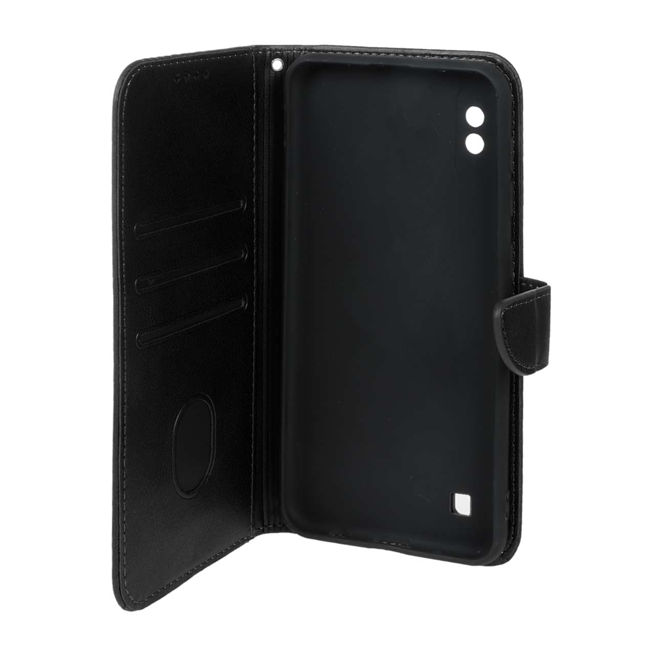 کیف چرمی مگنتی محافظ لنزدار مناسب برای گوشی سامسونگ گلکسی A10 و M10 مشکی