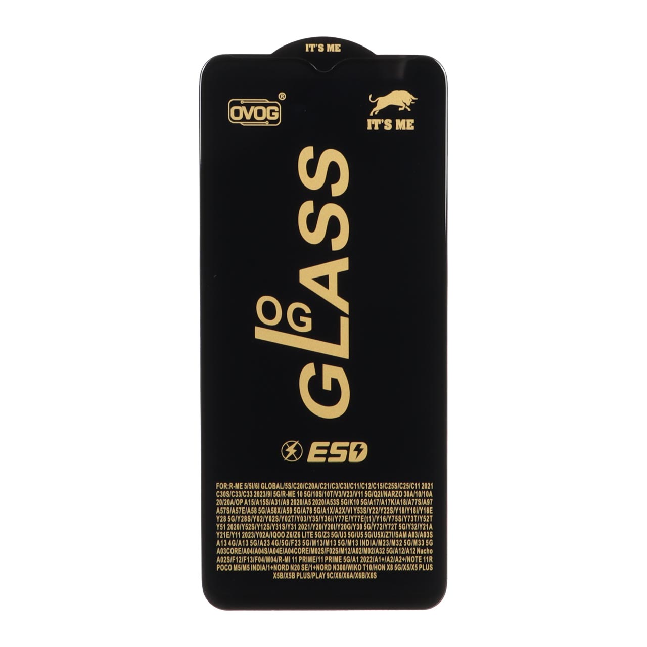 محافظ صفحه نمایش شیشه ای فول کاور OG ESD OVOG مناسب برای Samsung A12, A02, A02S, A03, A03S, A03 Core, A04, A04S, A04E, A13, A23, A32 5G, M02, M02S, M04, M12, M13, M23, M32 5G, M33 5G, F12, F13, F23