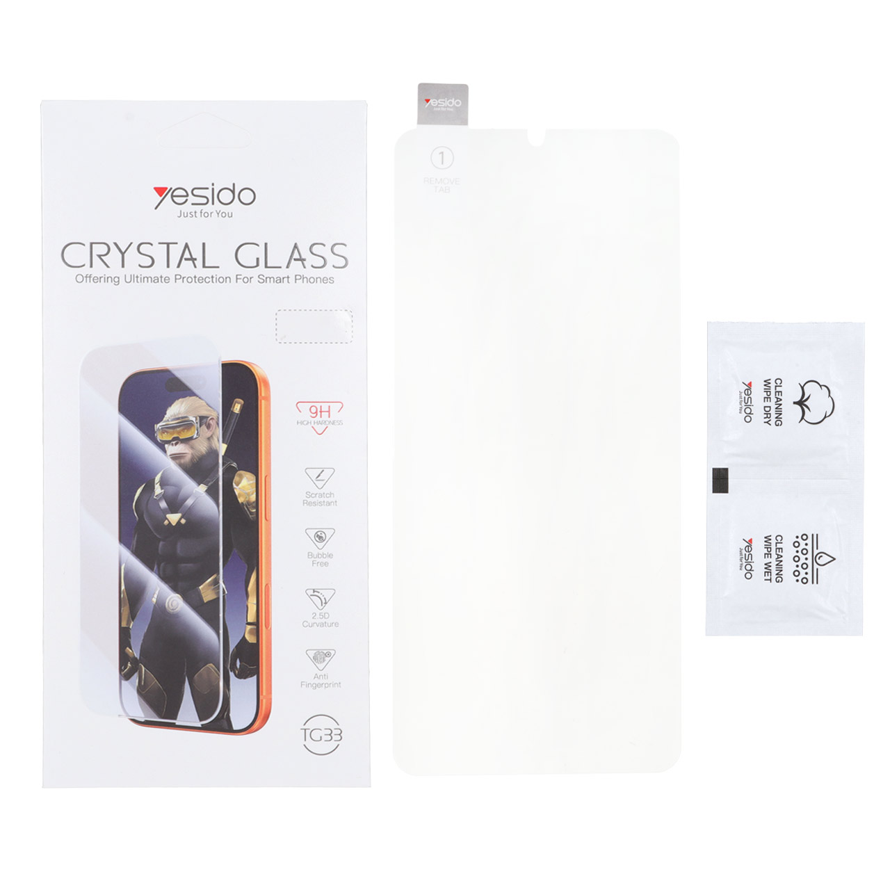 محافظ صفحه نمایش شیشه ای Crystal Glass Yesido TG33 مناسب برای سامسونگ گلکسی A31, A32, A33, A22, F22, M22, M32