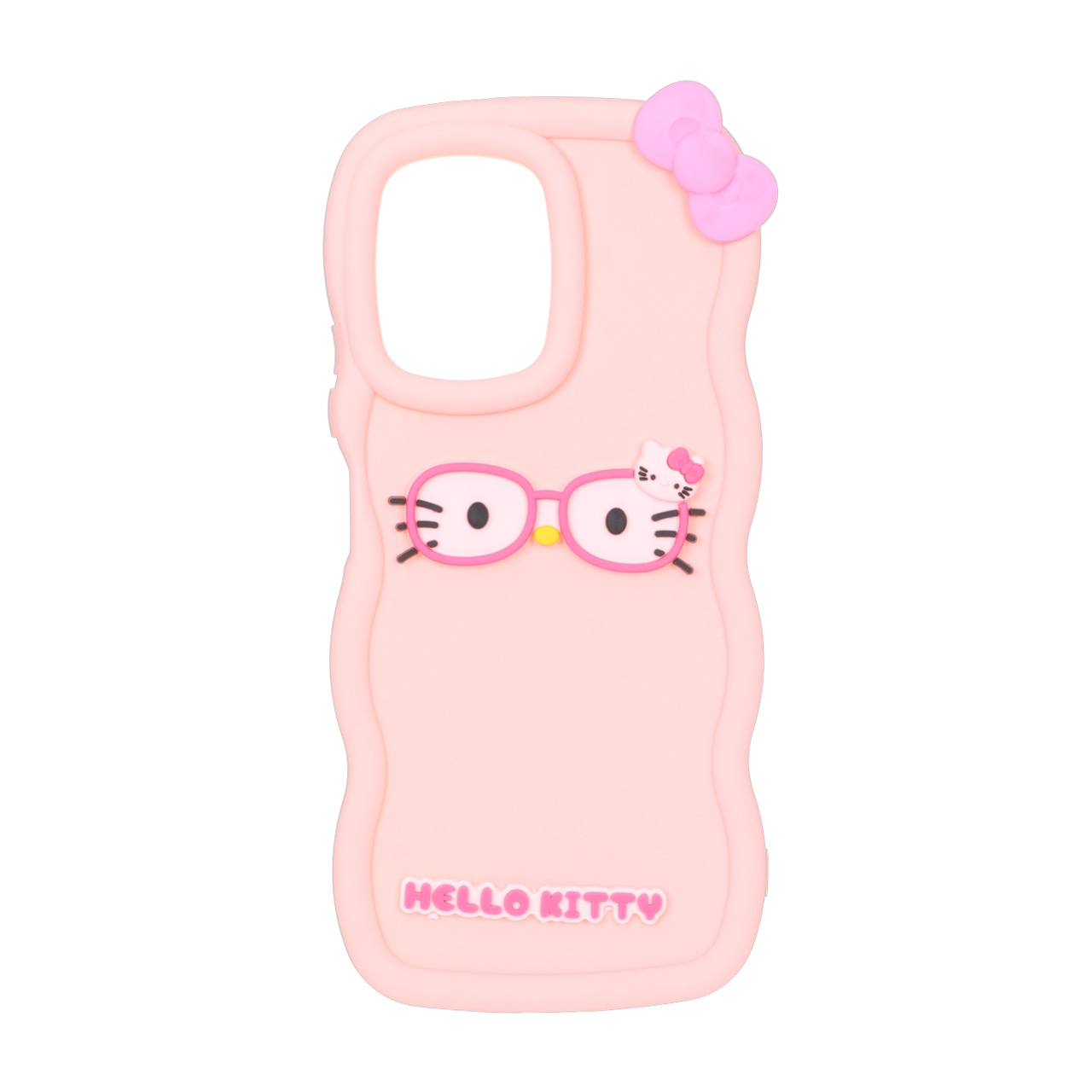 قاب سیلیکونی کنگره ای Hello Kitty عینکی مناسب برای شیائومی ردمی نوت 12 فور جی