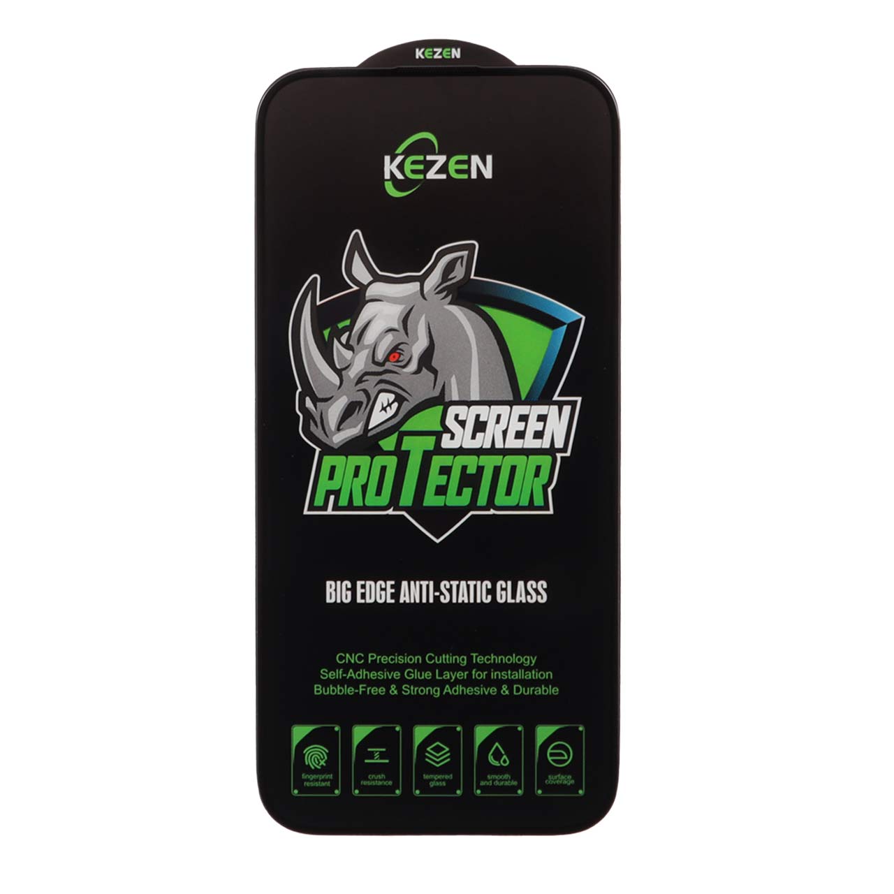محافظ صفحه نمایش شیشه ای فول کاور Kezen مدل Anti Static Big Edge مناسب برای آیفون ۱۶