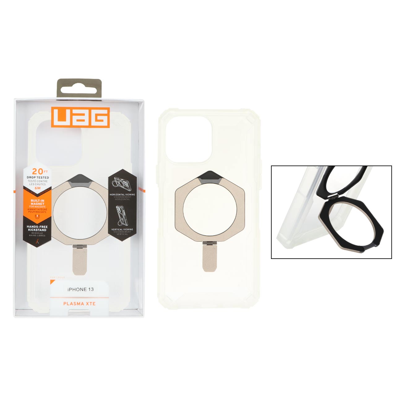 قاب اورجینال UAG استندشو MagSafe مدل Apple iPhone 12 Pro Max - شفاف