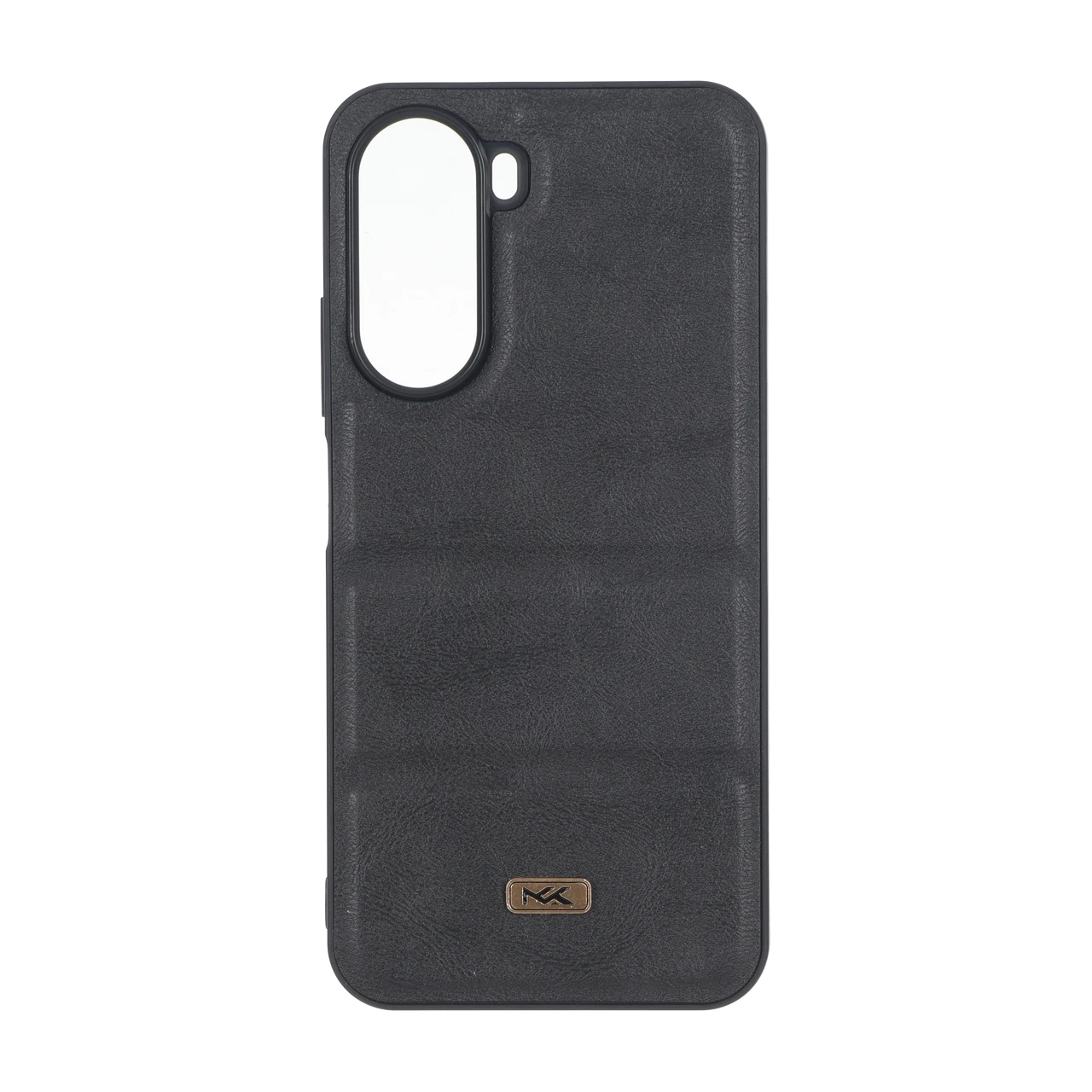 قاب پافر طرح چرم سه تکه لوگو فلزی Xiaomi Poco C81 / C81 Pro / C85X / Redmi A7 Pro - مشکی