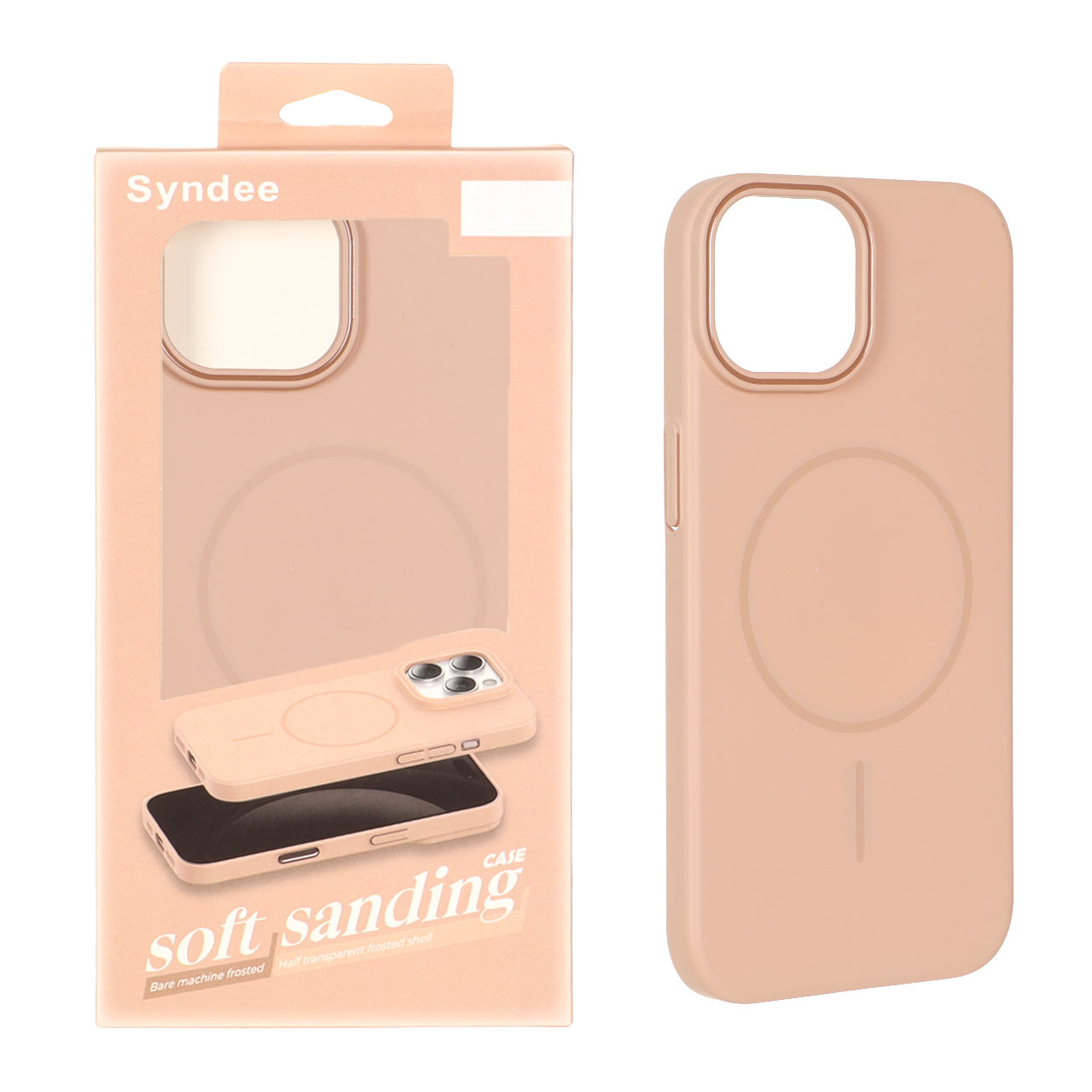 قاب اورجینال Syndee پشت سخت MagSafe مدل Apple iPhone 15 / iPhone 14 / iPhone 13 - صحرایی